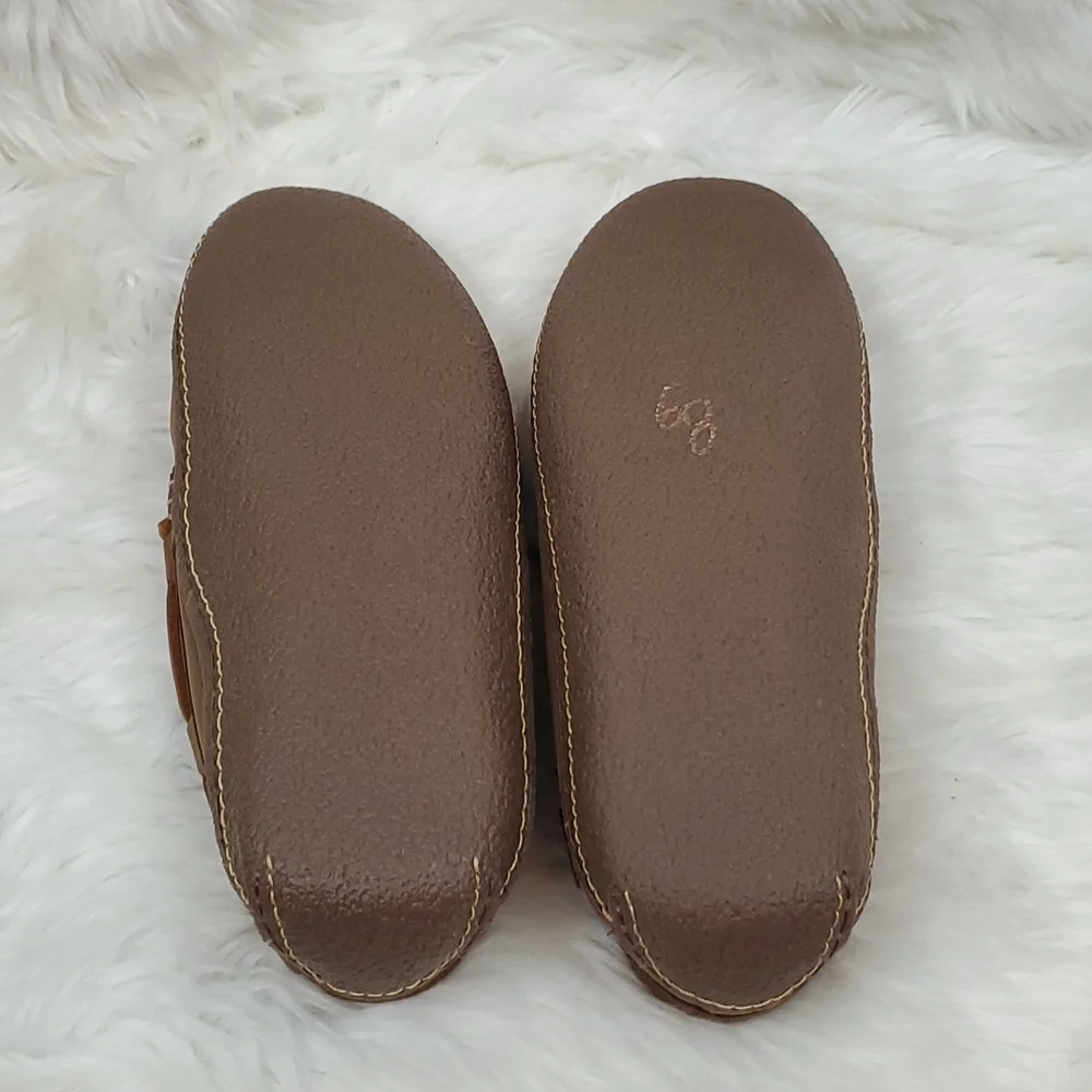 L.L.Bean brown suede slip on shoes slippers men size 12